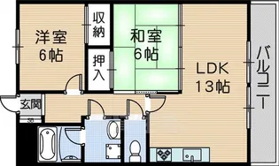 ソシア武庫川【4階】の間取り