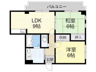 ニュー大将軍松兼2【2階】の間取り