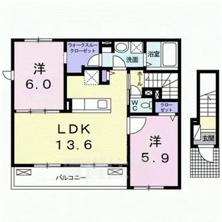 サウザンド・ワン【2階】の間取り