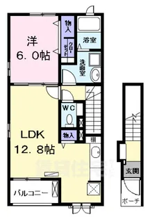 サンシード・B【2階】の間取り