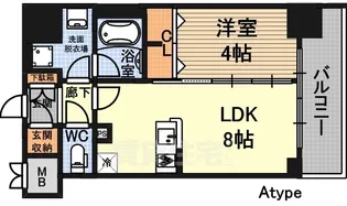 アーバネックス新大阪【5階】の間取り