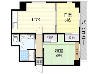 Y’sコート蘭びっく【2階】の間取り
