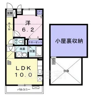 京都府京都市左京区静市市原町【アパート】の間取り