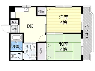 第4エンシンハイツ【5階】の間取り
