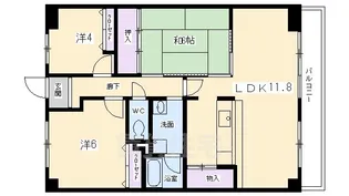 京都府京都市右京区西京極北裏町【マンション】の間取り