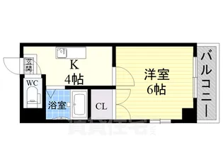 エクラ針中野【3階】の間取り