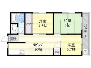コーポ千萩【1階】の間取り