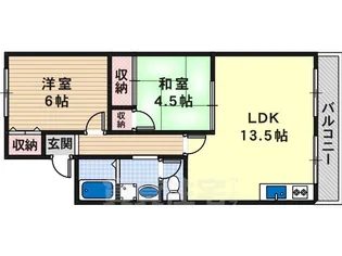 リヴセジュール【2階】の間取り