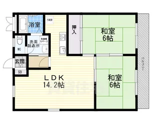 勝田ハイツ【1階】の間取り