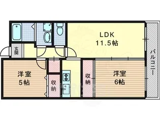 スカイビュー東土川【7階】の間取り