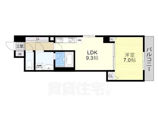 CITY SPIRE浜大津駅前【6階】の間取り