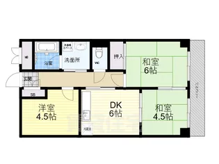 コーポ大社【4階】の間取り