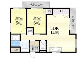 リッシュヴィラージュ【4階】の間取り