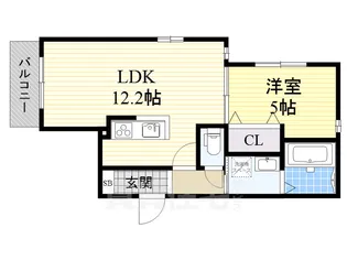 Grand・Cru中桜塚north【1階】の間取り