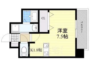 エンクレストベイ天神東3【10階】の間取り