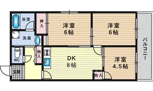 サンサーラ木川【4階】の間取り