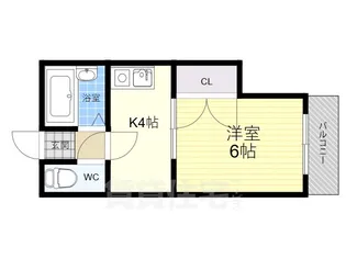 ロイヤルシャトー瓢箪山【2階】の間取り