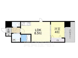 大阪府堺市堺区甲斐町東4丁【マンション】の間取り