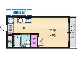 前川ハイツ【1階】の間取り