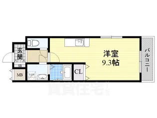 エクセレント上新20【10階】の間取り
