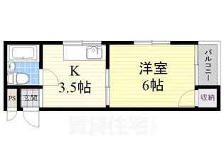 大阪府大阪市東住吉区照ケ丘矢田2丁目【マンション】の間取り
