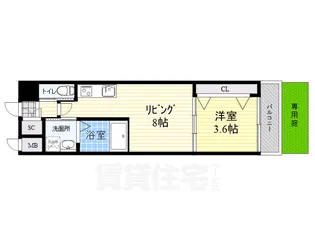 クローバー レジデンスNISHIKITA【1階】の間取り