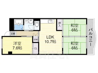アーバンハイツ【5階】の間取り