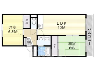 フロンティア高槻【2階】の間取り