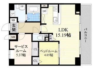 プレイズシード千代田【12階】の間取り