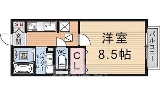 メゾンリヴェール【1階】の間取り