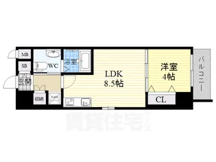 La CASA新北野【4階】の間取り