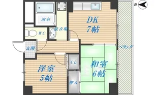 グランディールシャトー【6階】の間取り