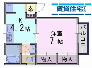 ハイツ武蔵C【101号室】の間取り