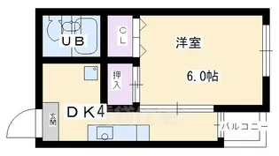 サニーヴィラ洛北【4階】の間取り