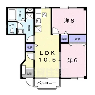 アクロスⅠ【1階】の間取り