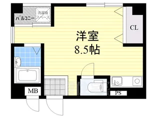 コーポならまち【3階】の間取り