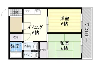ピュアライフ歌島【4階】の間取り