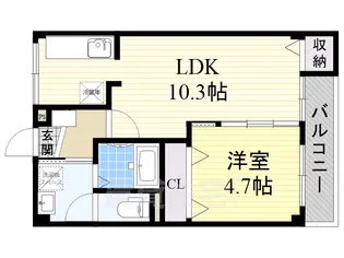 松原マンション【3階】の間取り