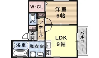 パサージュ平野【101号室】の間取り