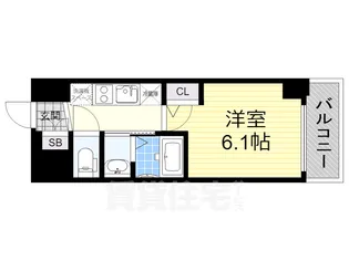 エステムコート名古屋新栄Ⅲグローリィ【13階】の間取り