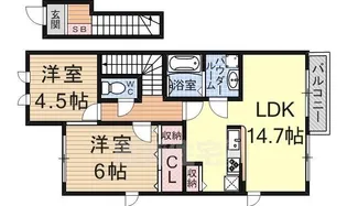 マンジャカーサ【2階】の間取り