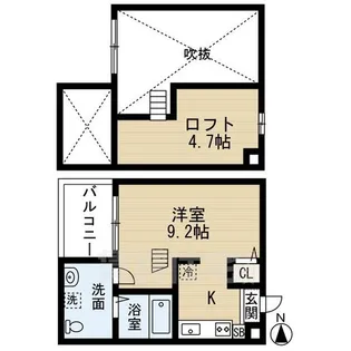 イースト クレッセント【2階】の間取り
