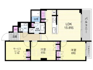 プレサンスグラン京都東洞院【1階】の間取り