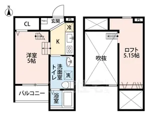 クレア天塚【2階】の間取り