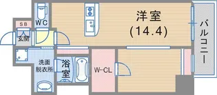 ルガールボニート新神戸【902号室】の間取り