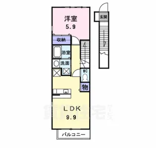 BLUELAGOON EAST【2階】の間取り
