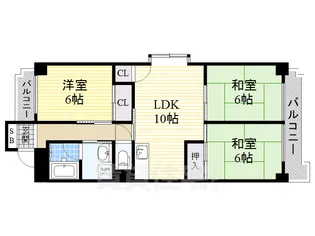 横井ビル【3階】の間取り