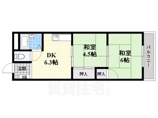 ノース大庄【3階】の間取り