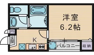 エトワルK中宮【1階】の間取り
