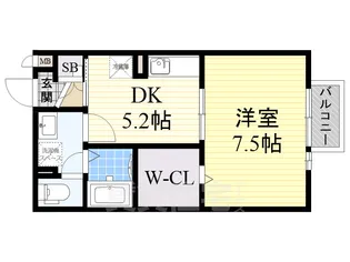 大阪府堺市東区日置荘原寺町【アパート】の間取り